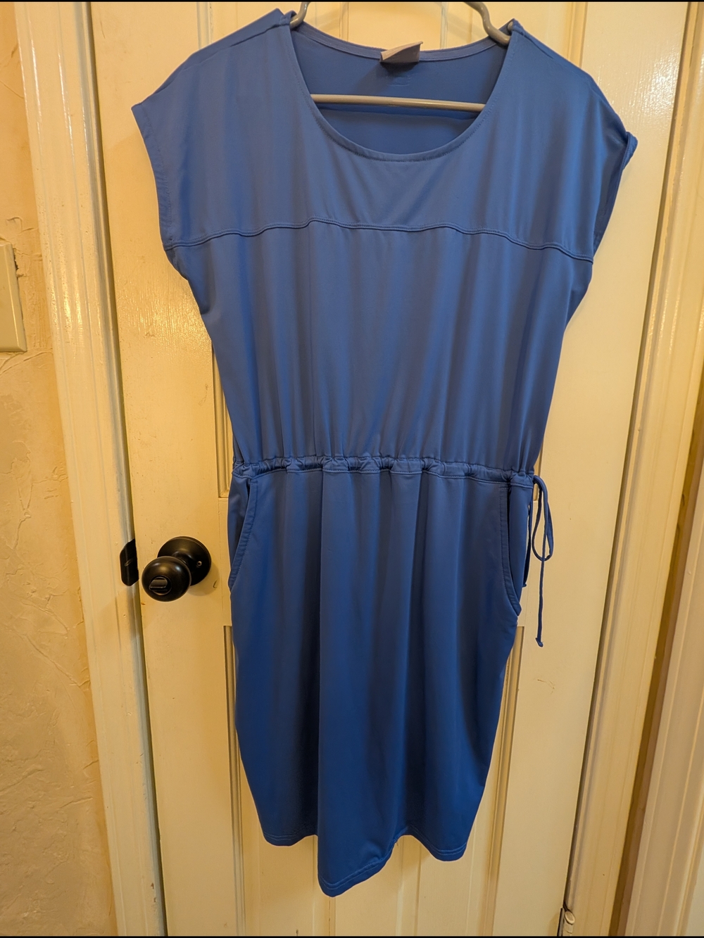 Columbia Casual Blue Drawstring Midi Dress